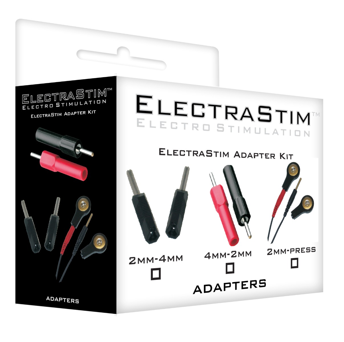ElectraStim 2mm Pin to 4mm Press Snap Adapter Kit