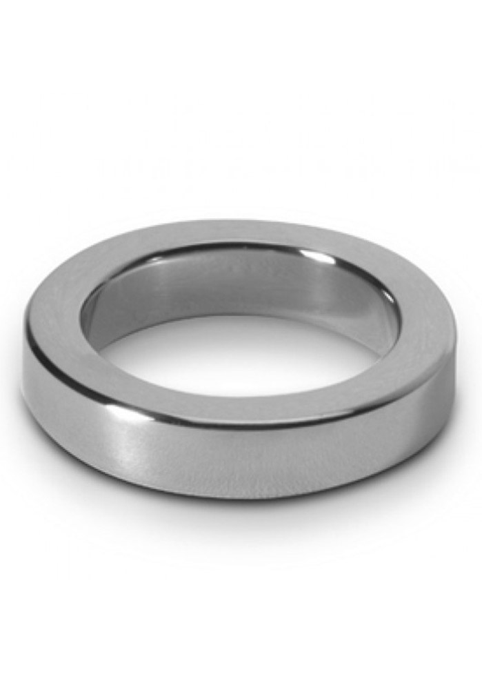 ruff GEAR Stainless Steel Heavy Flat Cock Ring Small 45mm x 15mm