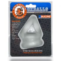 Oxballs Tri Squeeze Cocksling Ballstretcher Clear Ice