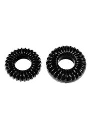 Perfect Fit XPLAY Premium Stretch Ribbed XP11 Cock Ring 2 Pack Black